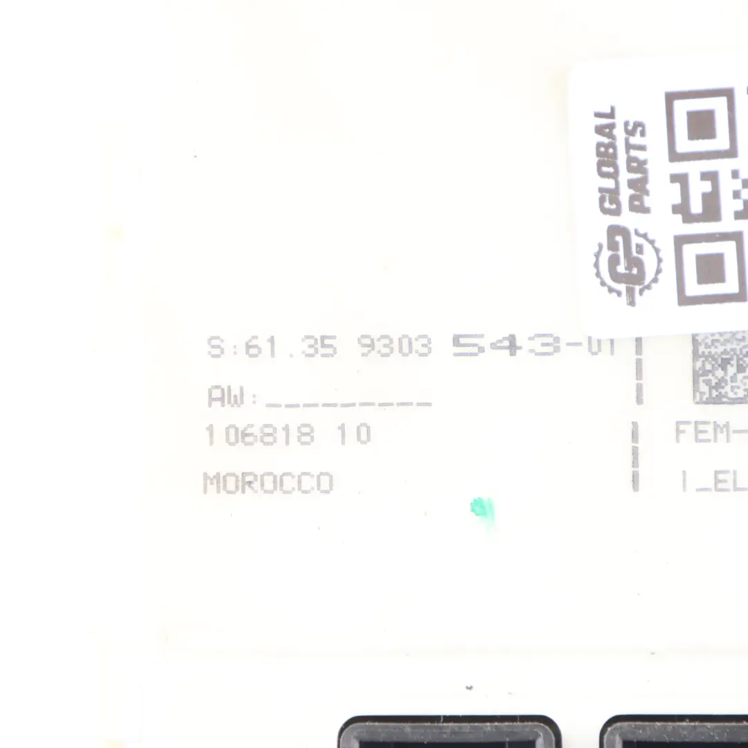 BMW F20 F30 F31 Moduł Sterownik FEM - SKU 9303543 - Numer Części 9303543