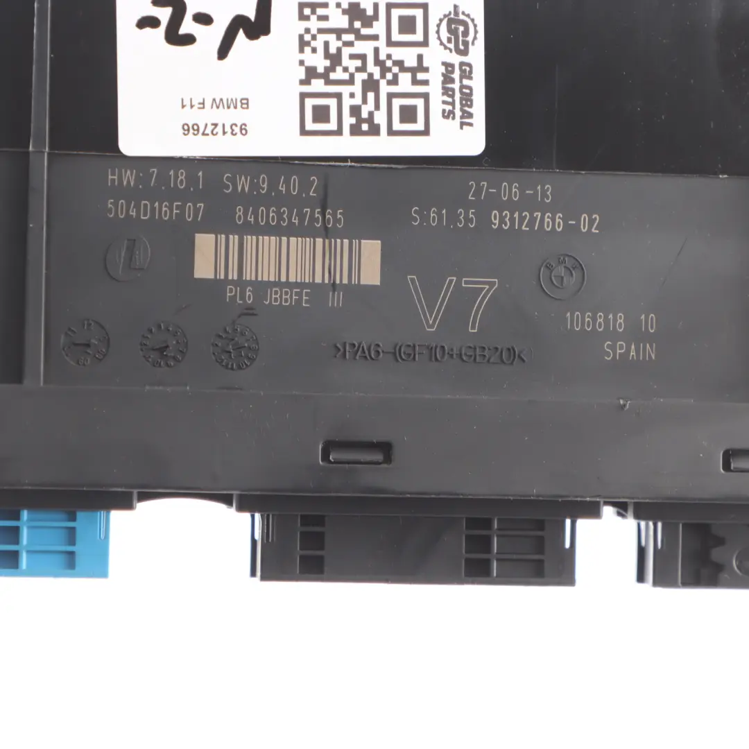 Body Control Module Unit Electronic Junction Box ECU to BMW F11 BCM with Part number 9312766 BMW F11 BCM Body Control Module Unit Electronic Junction Box ECU - SKU 9312766 - Part number 9312766