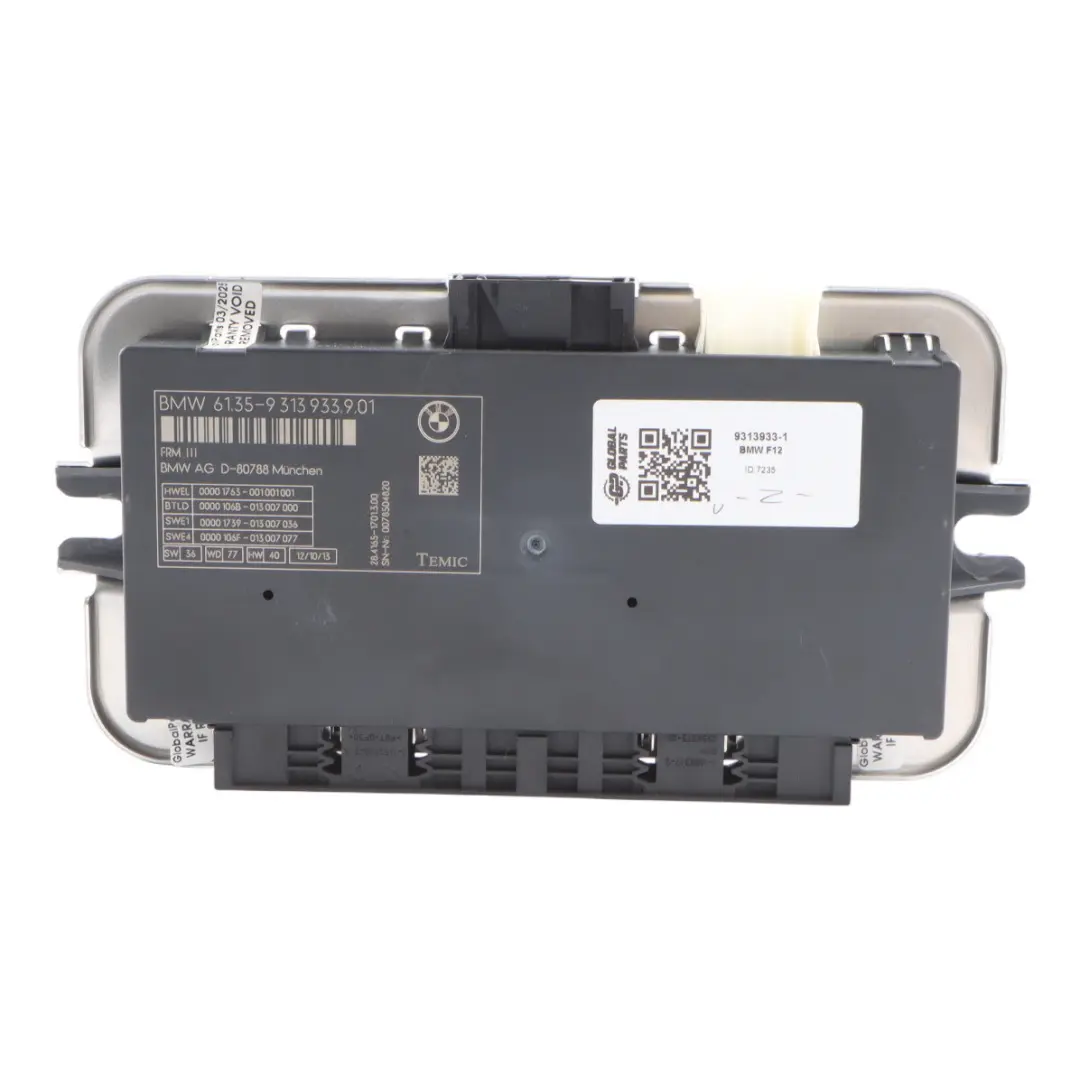 Footwell Light Module Control Unit ECU FRM3 to BMW F12 with Part number 9313933 BMW F12 Footwell Light Module Control Unit ECU FRM3 - SKU 9313933-1 - Part number 9313933