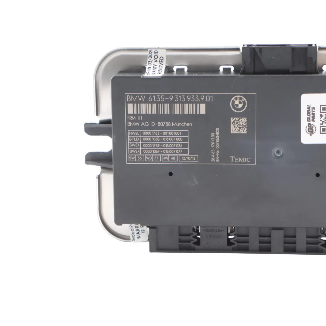 BMW F12 Footwell Light Module Control Unit ECU FRM3 - SKU 9313933-1 - Part number 9313933
