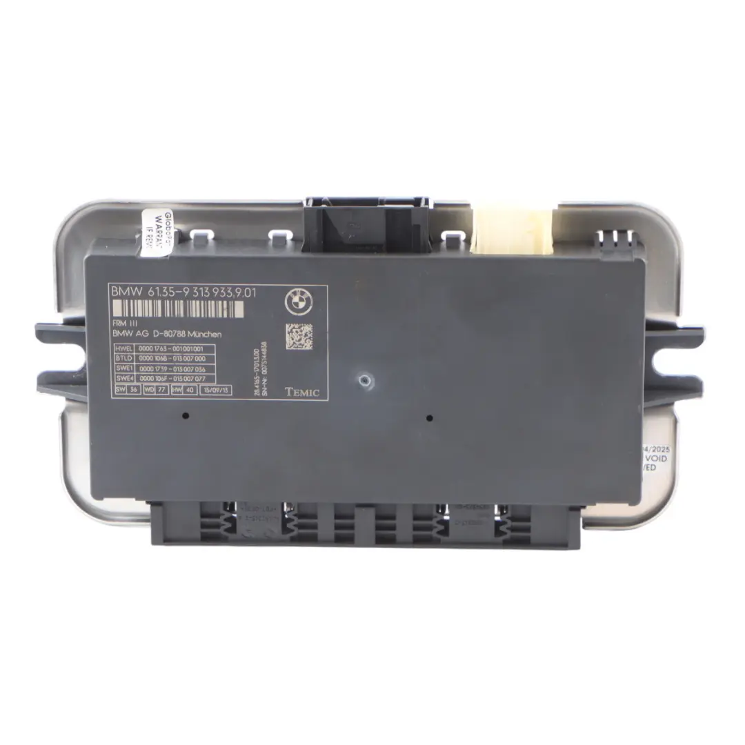 BMW F06 ECU FRM3 Module De Commande D'Éclairage Plancher 6992947 - SKU 9313933-2 - Numéro de pièce 9313933