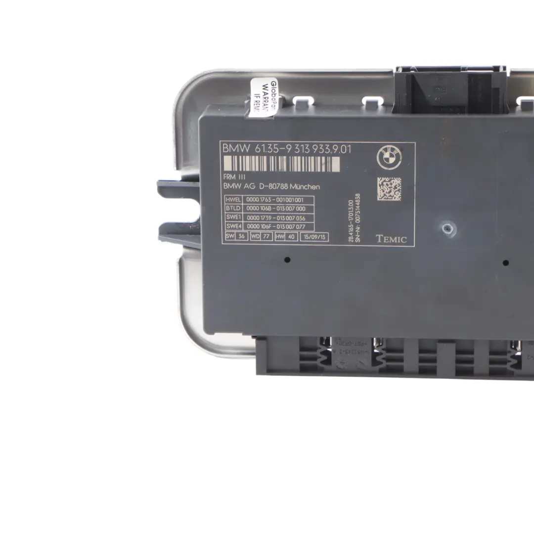 BMW F06 ECU FRM3 Module De Commande D'Éclairage Plancher 6992947 - SKU 9313933-2 - Numéro de pièce 9313933