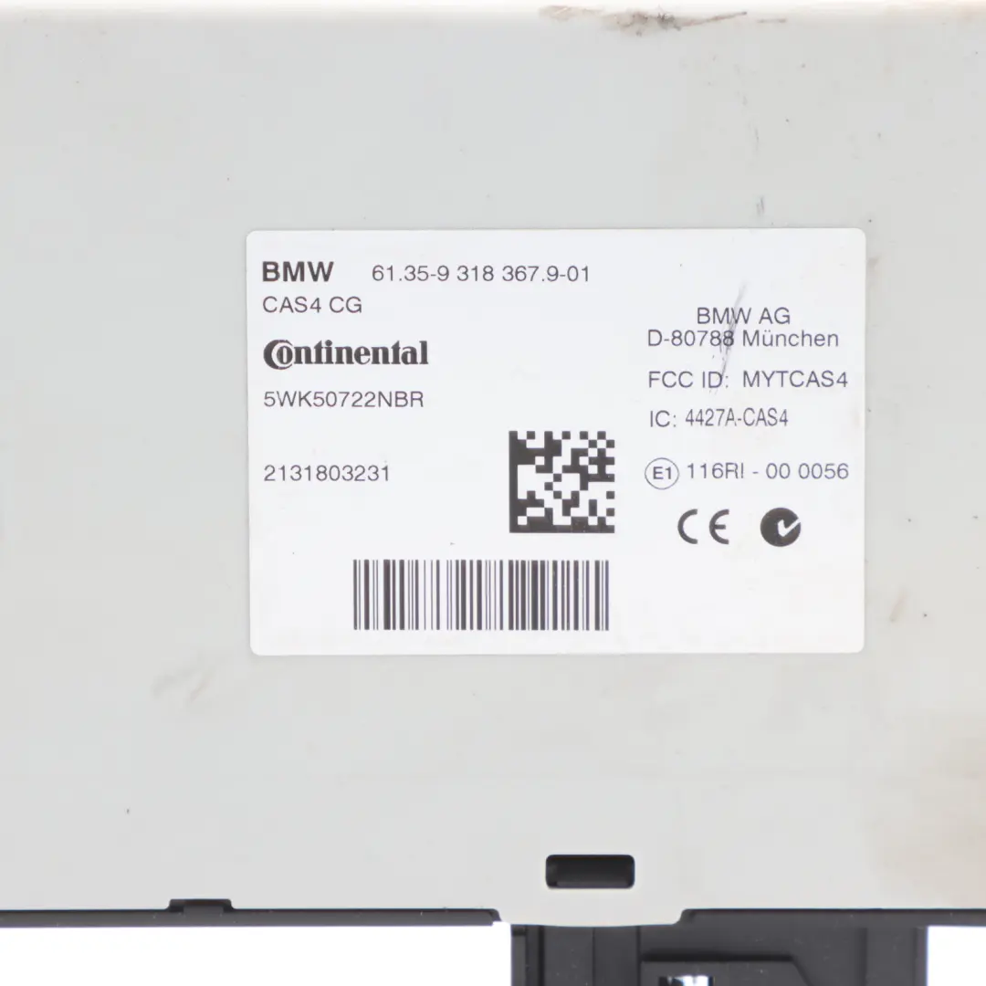 BMW F01 F02 F06 F07 GT F12 F13 CAS4 Control Unit Key Reading Module - SKU 9318367 - Part number 9318367