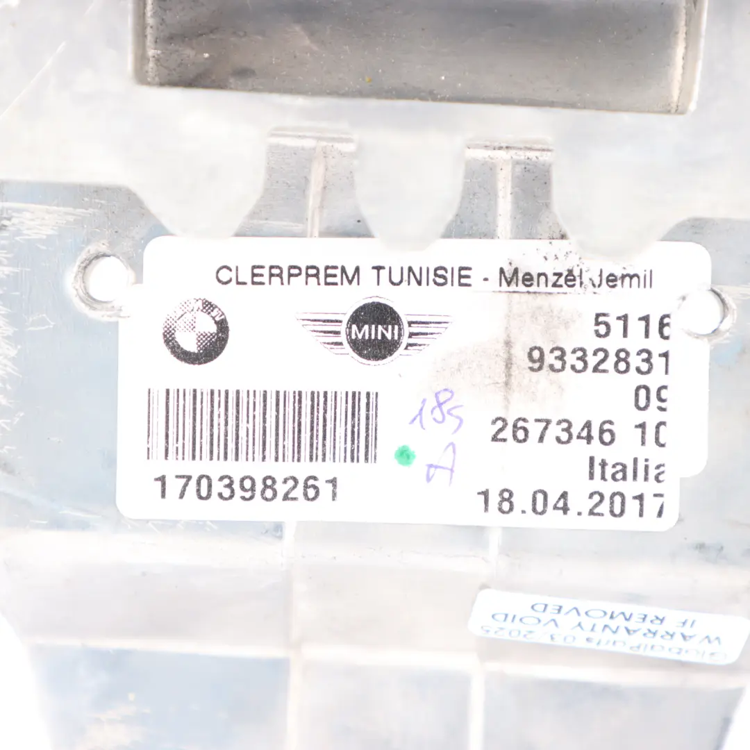 Podłokietnik Konsola Schowek Czarny do Mini Countryman F60 o numerze 9332831 Mini Countryman F60 Podłokietnik Konsola Schowek Czarny - SKU 9332831 - Numer Części 9332831