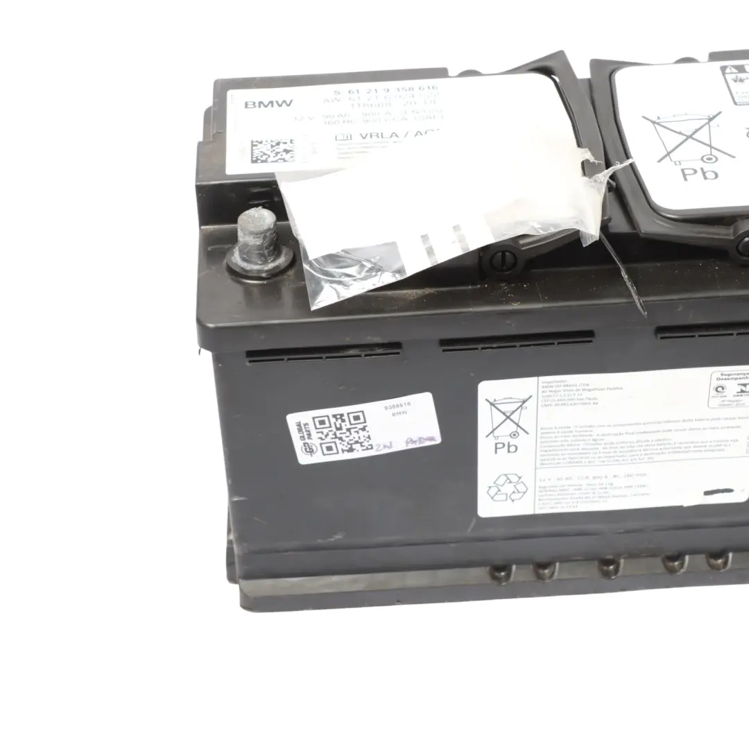Varta VRLA / AGM 12V Accumulator Battery 90Ah 900A to BMW with Part number 9358616 BMW Varta VRLA / AGM 12V Accumulator Battery 90Ah 900A - SKU 9358616 - Part number 9358616