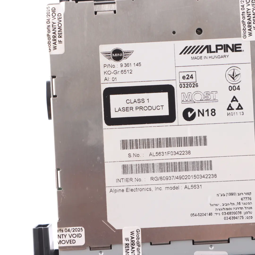 CHAMP 2 Navigation to Mini Cooper One R55 R56 R57 LCI R58 R59 with Part number 9361145 Mini Cooper One R55 R56 R57 LCI R58 R59 CHAMP 2 Navigation - SKU 9361145-1 - Part number 9361145