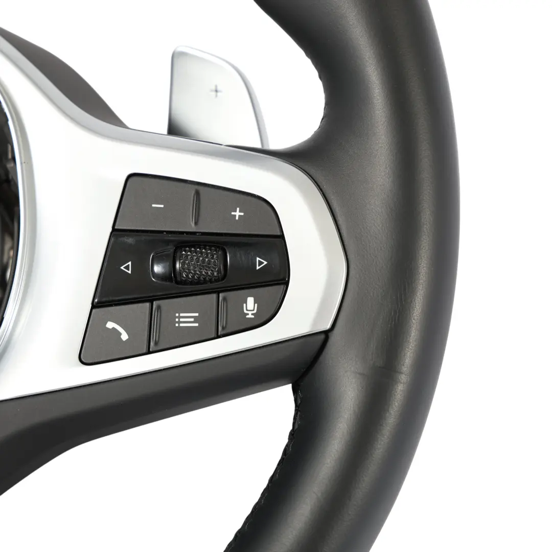 Steering Wheel BMW X3 G01 X4 G02 M Sport Black Leather Paddle Shift to with Part number 9882621 Steering Wheel BMW X3 G01 X4 G02 M Sport Black Leather Paddle Shift - SKU 9882621 - Part number 9882621
