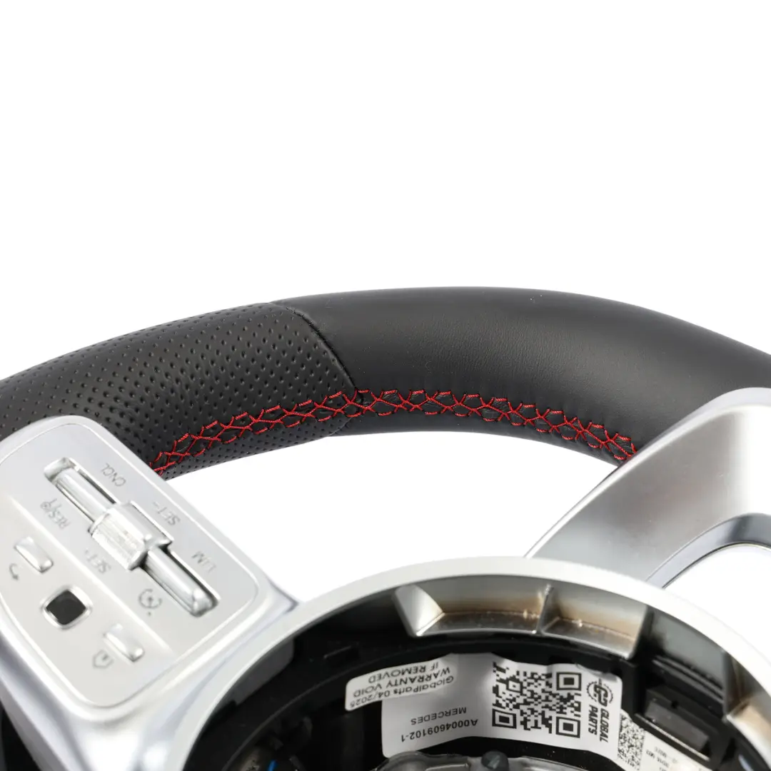 Steering Wheel Mercedes W177 W247 NEW Black Leather Paddle Shift Red Threads to with Part number A0004609102 Steering Wheel Mercedes W177 W247 NEW Black Leather Paddle Shift Red Threads - SKU A0004609102-1 - Part number A0004609102