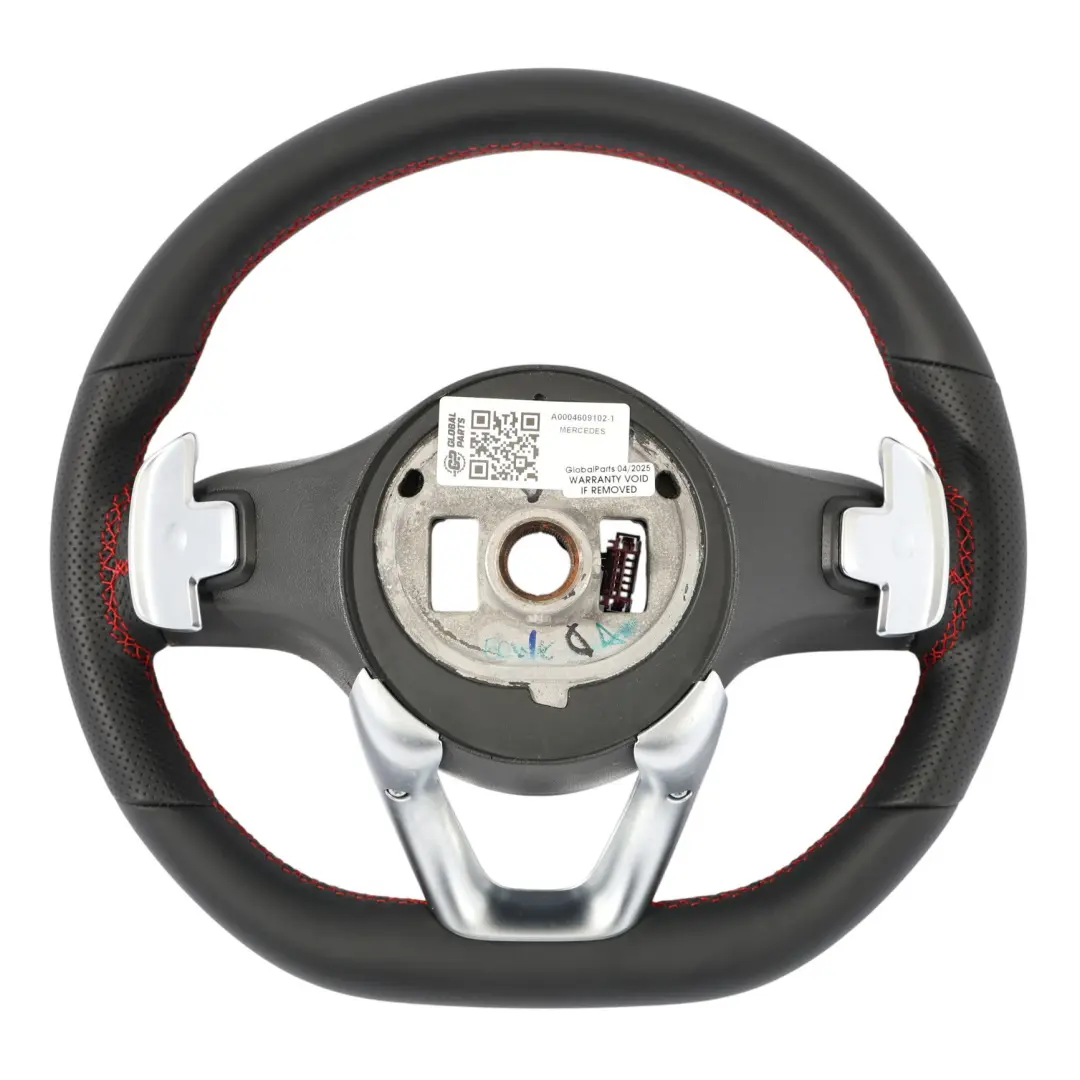 Kierownica NOWA Czarna Skóra Łopatki Czerwona Nić do Mercedes W177 W247 o numerze A0004609102 Mercedes W177 W247 Kierownica NOWA Czarna Skóra Łopatki Czerwona Nić - SKU A0004609102-1 - Numer Części A0004609102