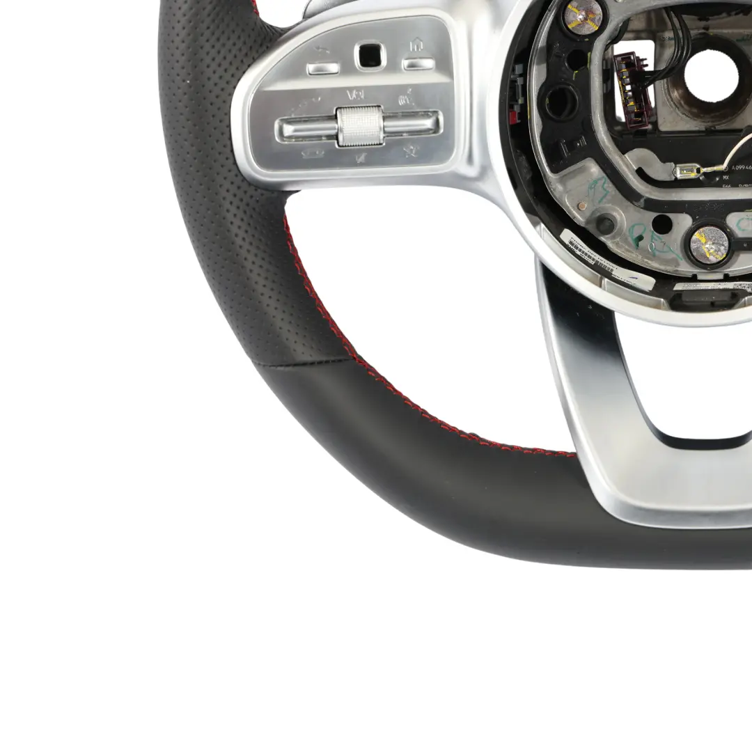 Mercedes W177 W247 Kierownica NOWA Czarna Skóra Łopatki Czerwona Nić - SKU A0004609102-1 - Numer Części A0004609102