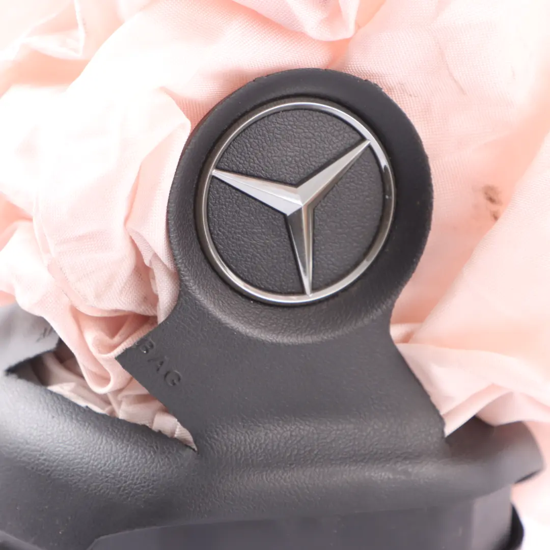Driver's Air Module Mercedes C117 X156 W176 Steering Wheel A0008604103 DEPLOYED to with Part number A0008605503 Driver's Air Module Mercedes C117 X156 W176 Steering Wheel A0008604103 DEPLOYED - SKU A0008605503-1 - Part number A0008605503