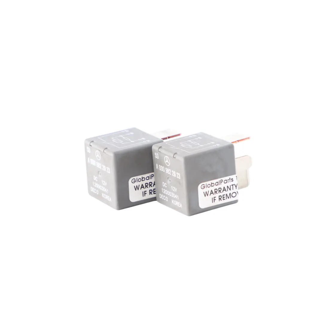 Mercedes W177 W205 W247 Relay Fuse Unit Module 4 Pins Grey SET X2 - SKU A0009822923-1 - Part number A0009822923