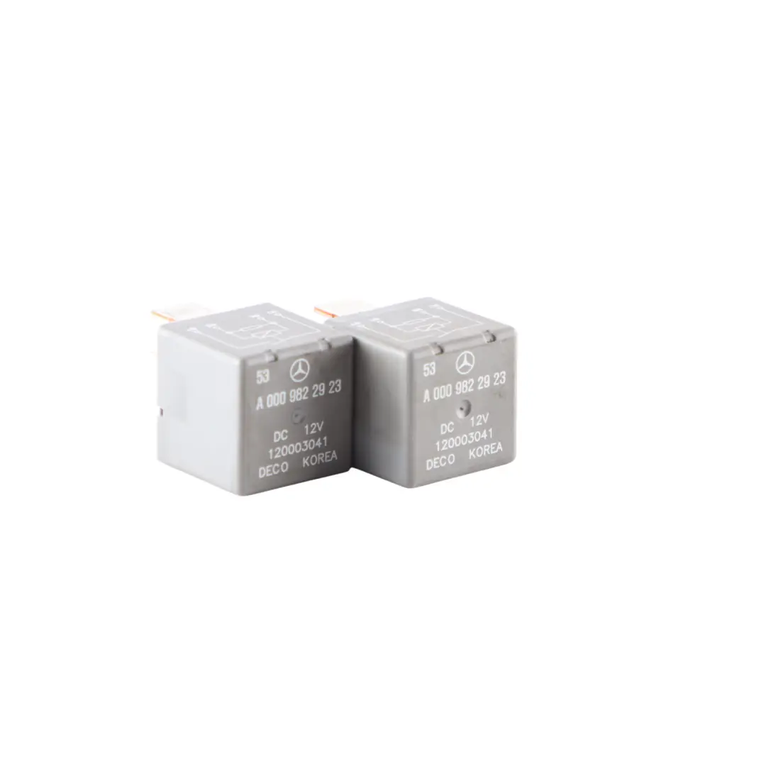 Mercedes W177 W205 W247 Relay Fuse Unit Module 4 Pins Grey SET X2 - SKU A0009822923-1 - Part number A0009822923
