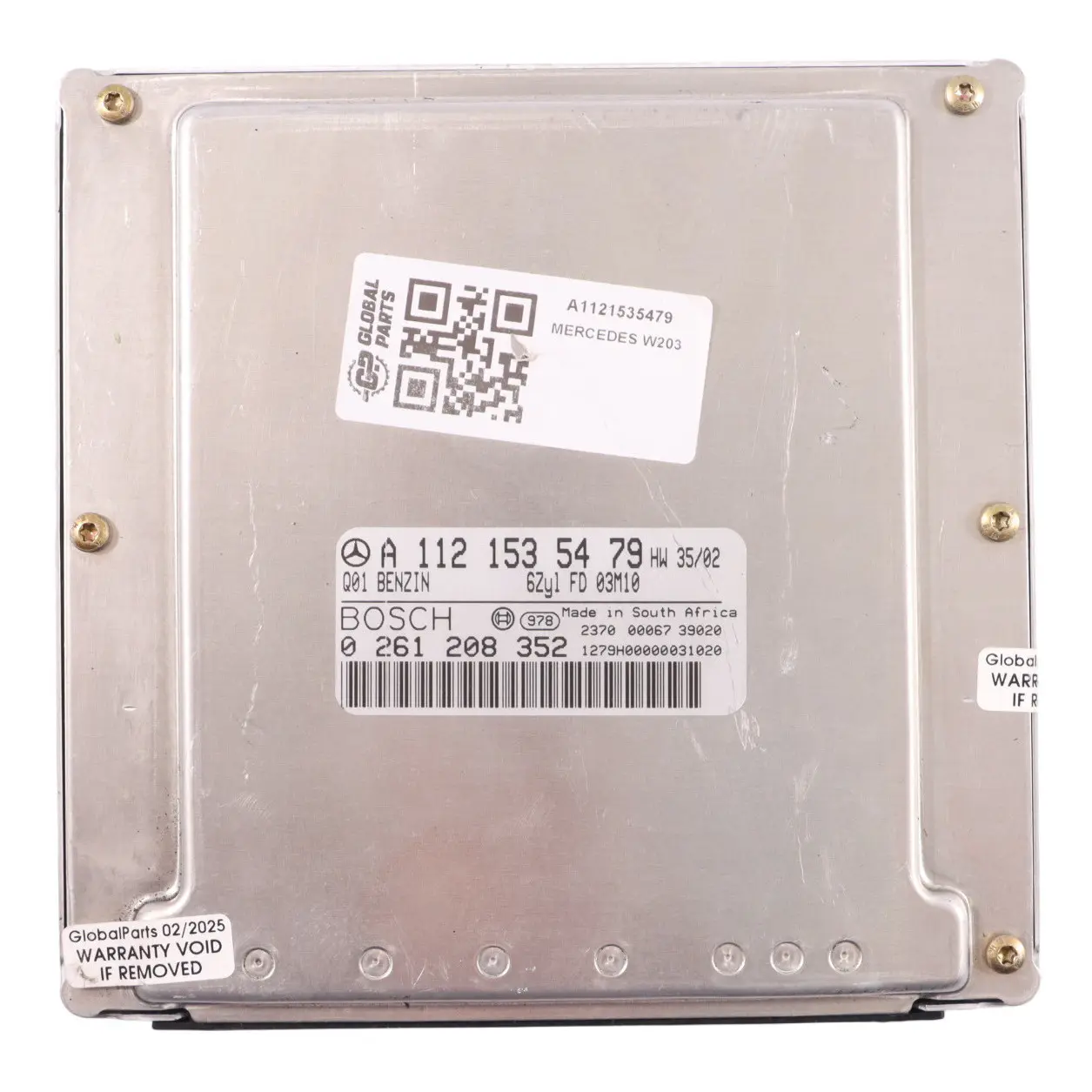 Mercedes W203 C240 M112.912 170HP Module Commande Moteur ECU A1121535479