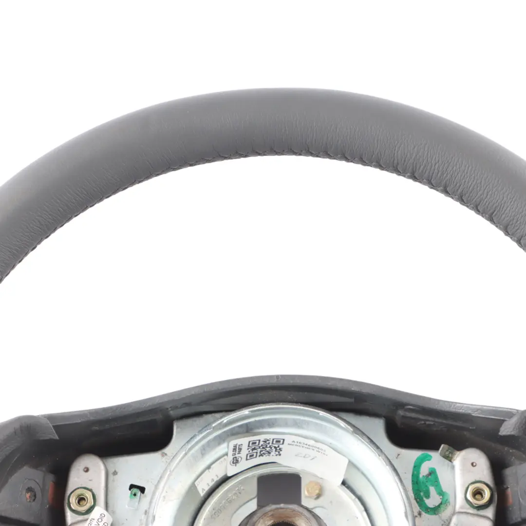 Leather Steering Wheel Black Threads to Mercedes ML W163 NEW Black with Part number A1634600603 Mercedes ML W163 NEW Black Leather Steering Wheel Black Threads - SKU A1634600603 - Part number A1634600603