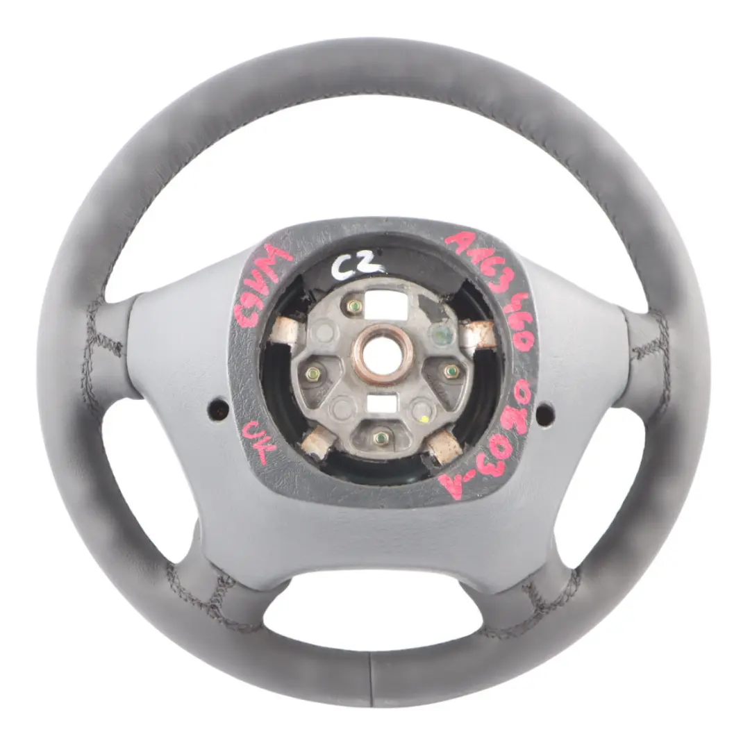 Mercedes ML W163 NEW Black Leather Steering Wheel Black Threads - SKU A1634600603 - Part number A1634600603