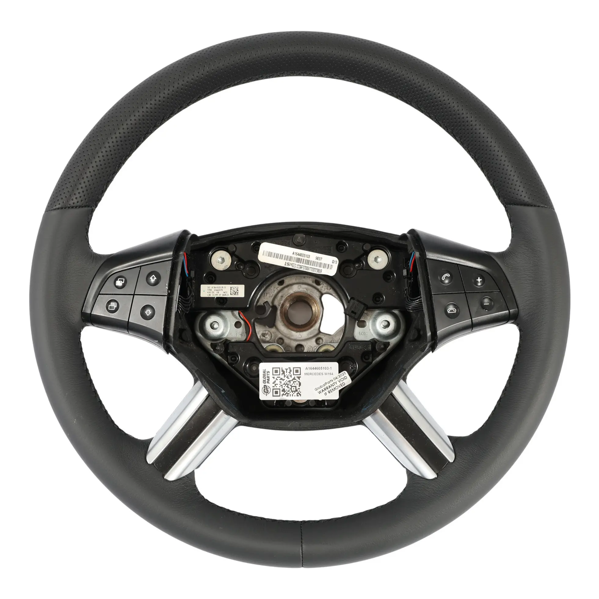 Mercedes ML W164 NEU Leder Schwarz Lenkrad mit Schwarz Fäden A1644605103