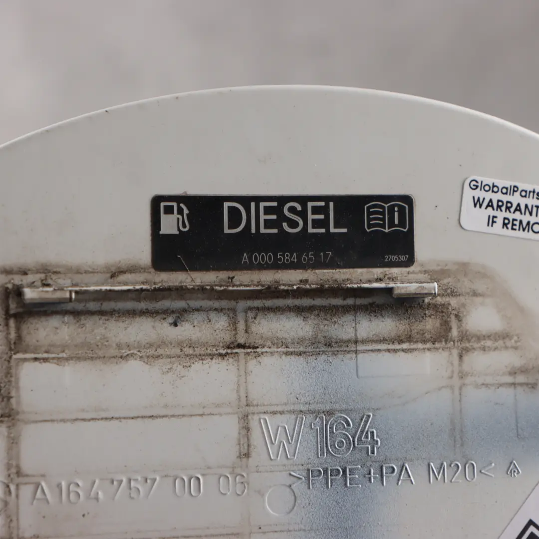 Filler Flap Cap Cover Diamond White - 799 to Mercedes W164 Fuel with Part number A1647570006 Mercedes W164 Fuel Filler Flap Cap Cover Diamond White - 799 - SKU A1647570006-DWM - Part number A1647570006