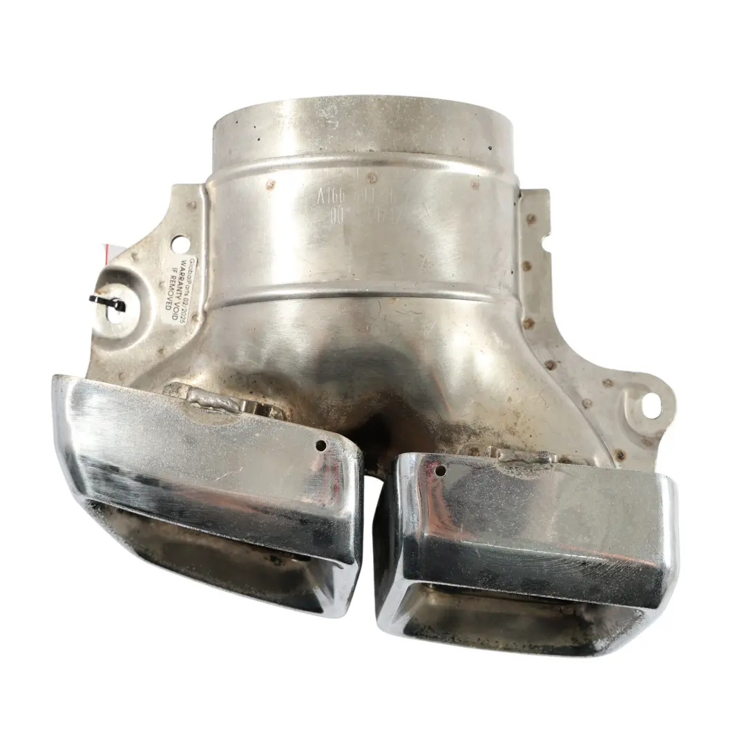 Mercedes W166 ML 63 Exhaust Tip Rear Right O/S AMG Exhaust Muffler Pipe Chrome - SKU A1664901627 - Part number A1664901627