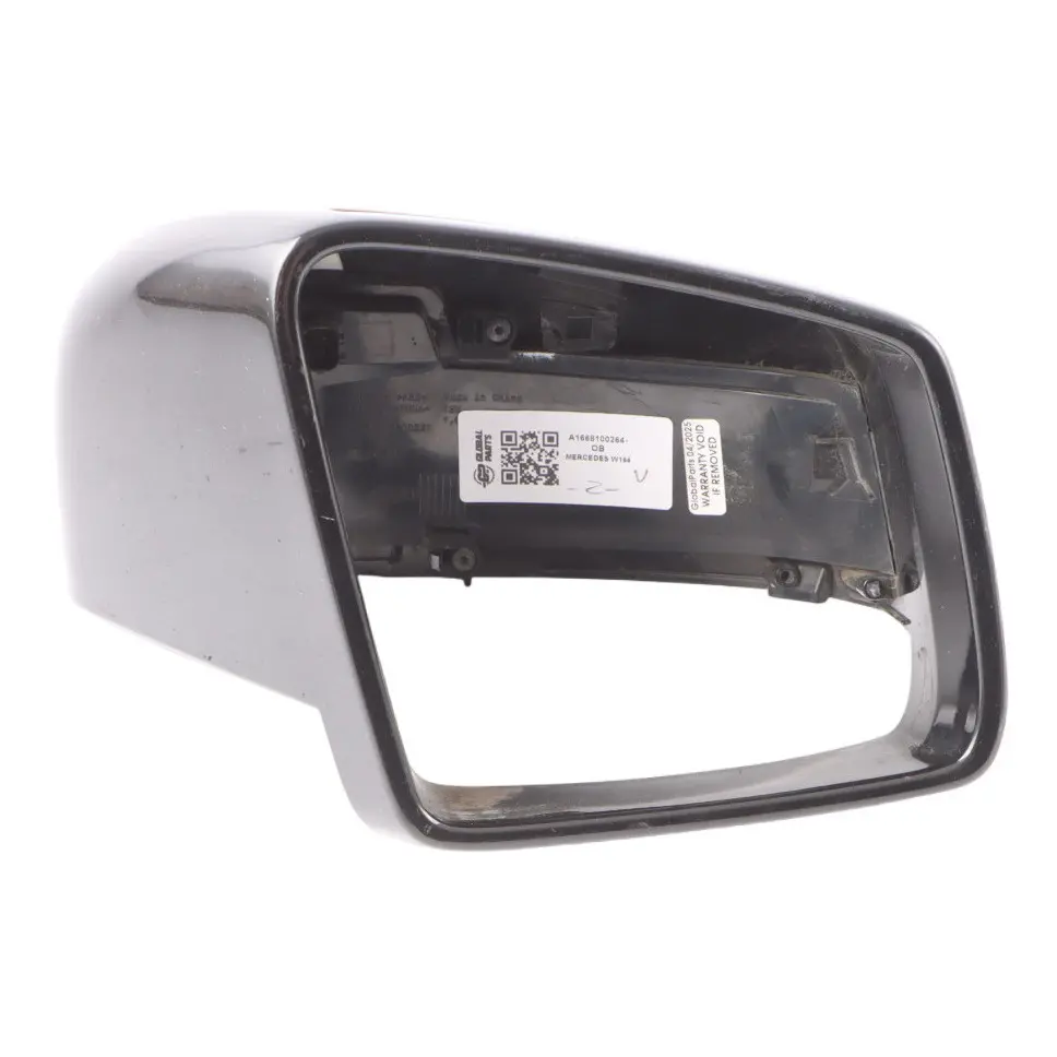 Wing Mirror Cover Cap Trim Right O/S Obsidian Black - 197 to Mercedes W164 with Part number A1668100264 Mercedes W164 Wing Mirror Cover Cap Trim Right O/S Obsidian Black - 197 - SKU A1668100264-OB - Part number A1668100264