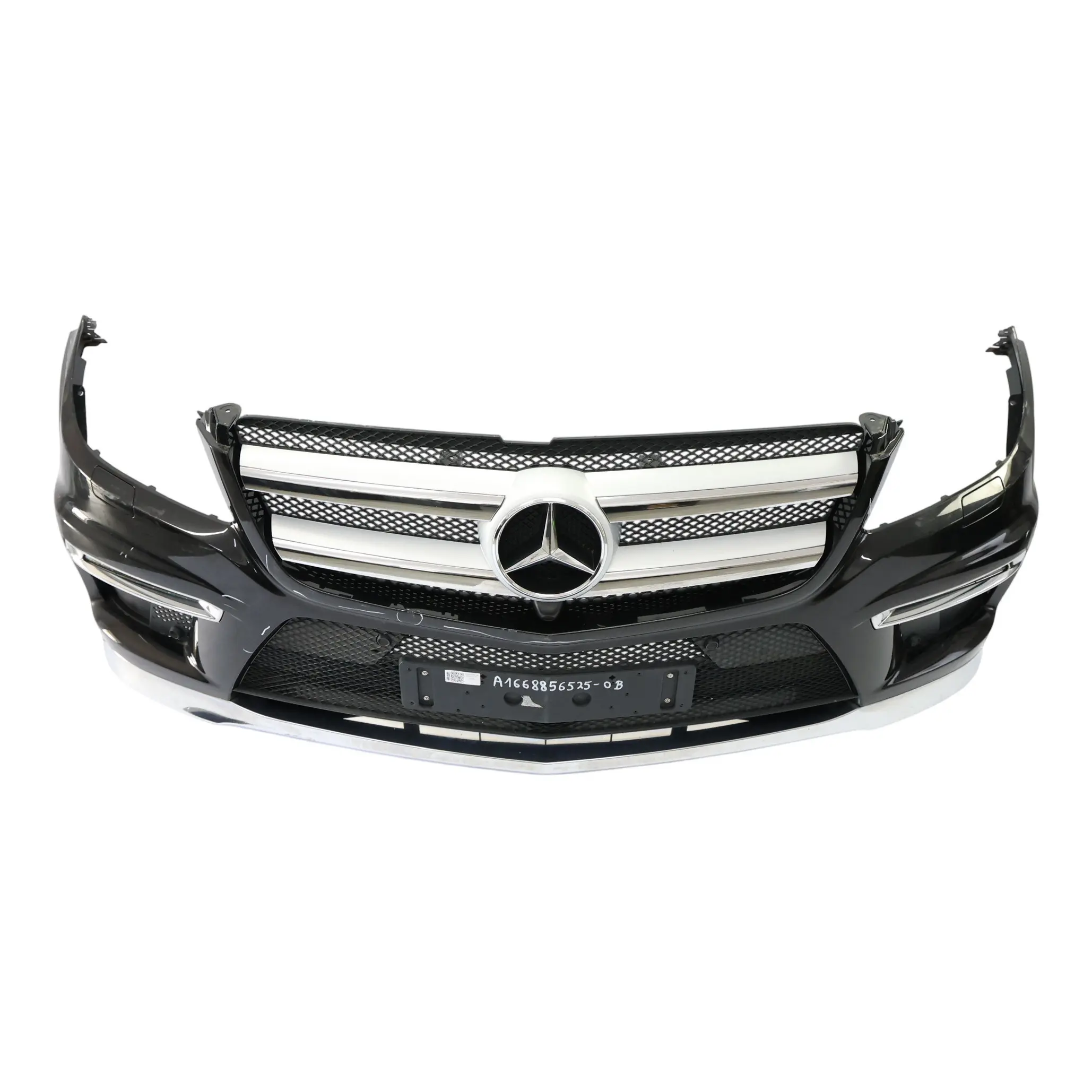 Mercedes W166 Front Bumper AMG Trim Panel Cover Obsidian Black Metallic - 197