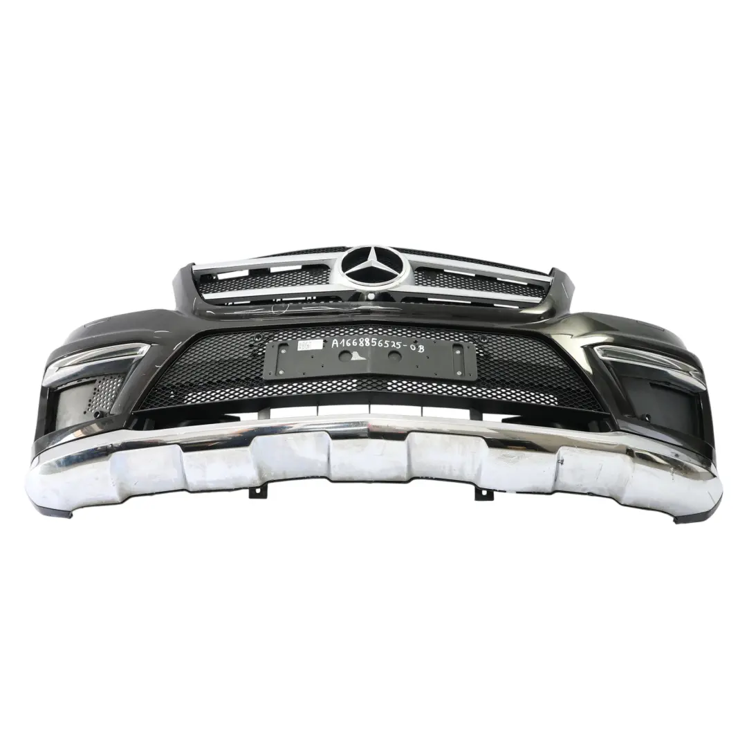 Mercedes W166 Przedni Zderzak AMG Obsidian Black Czarny Metalik - 197 - SKU A1668856525-OB - Numer Części A1668856525