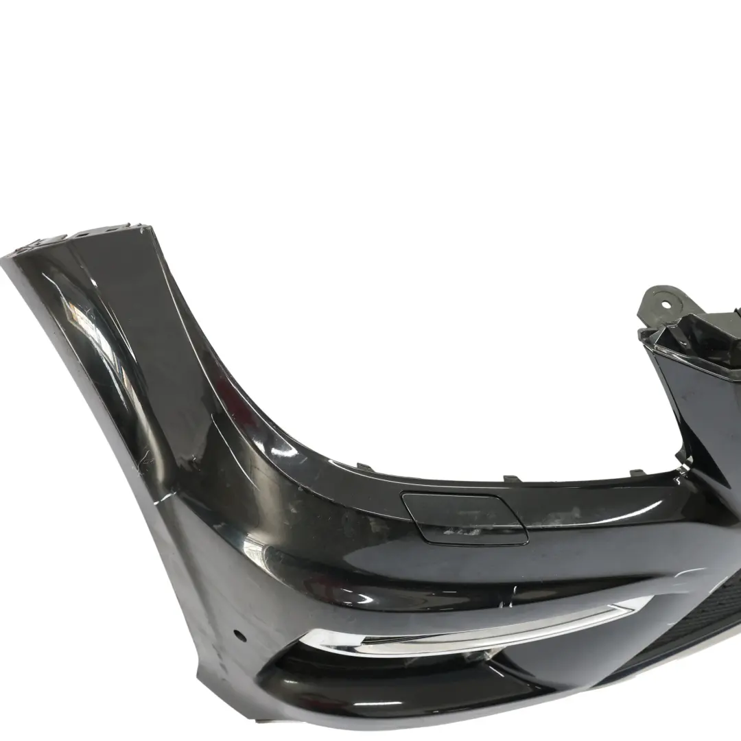 Mercedes W166 Front Bumper AMG Trim Panel Cover Obsidian Black Metallic - 197 - SKU A1668856525-OB - Part number A1668856525