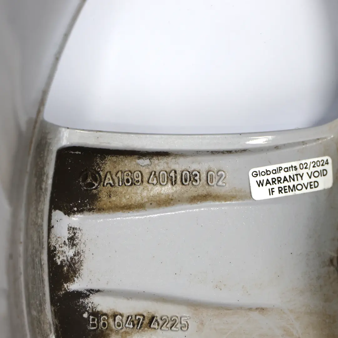 Rim Mercedes W169 W245 Alloy Wheel Rim 16" 6J ET:46 to Wheel with Part number A1694010302 Wheel Rim Mercedes W169 W245 Alloy Wheel Rim 16" 6J ET:46 - SKU A1694010302-4 - Part number A1694010302