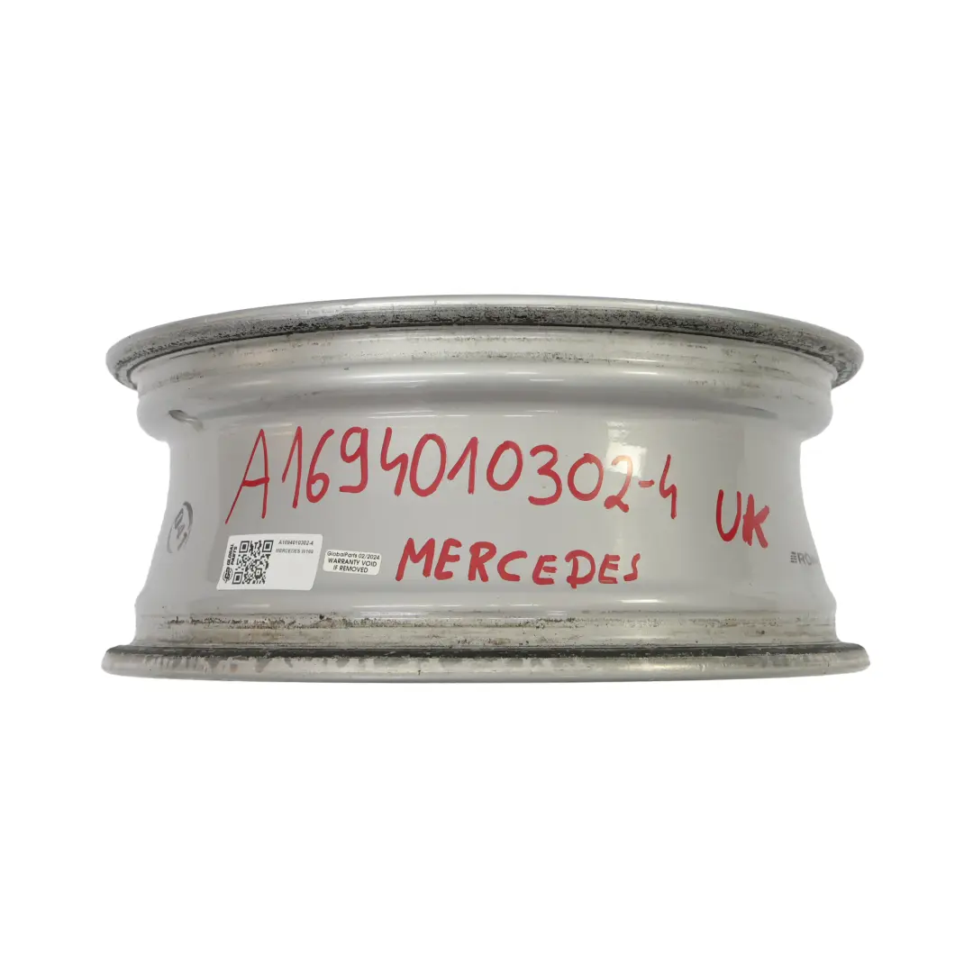 Rim Mercedes W169 W245 Alloy Wheel Rim 16" 6J ET:46 to Wheel with Part number A1694010302 Wheel Rim Mercedes W169 W245 Alloy Wheel Rim 16" 6J ET:46 - SKU A1694010302-4 - Part number A1694010302