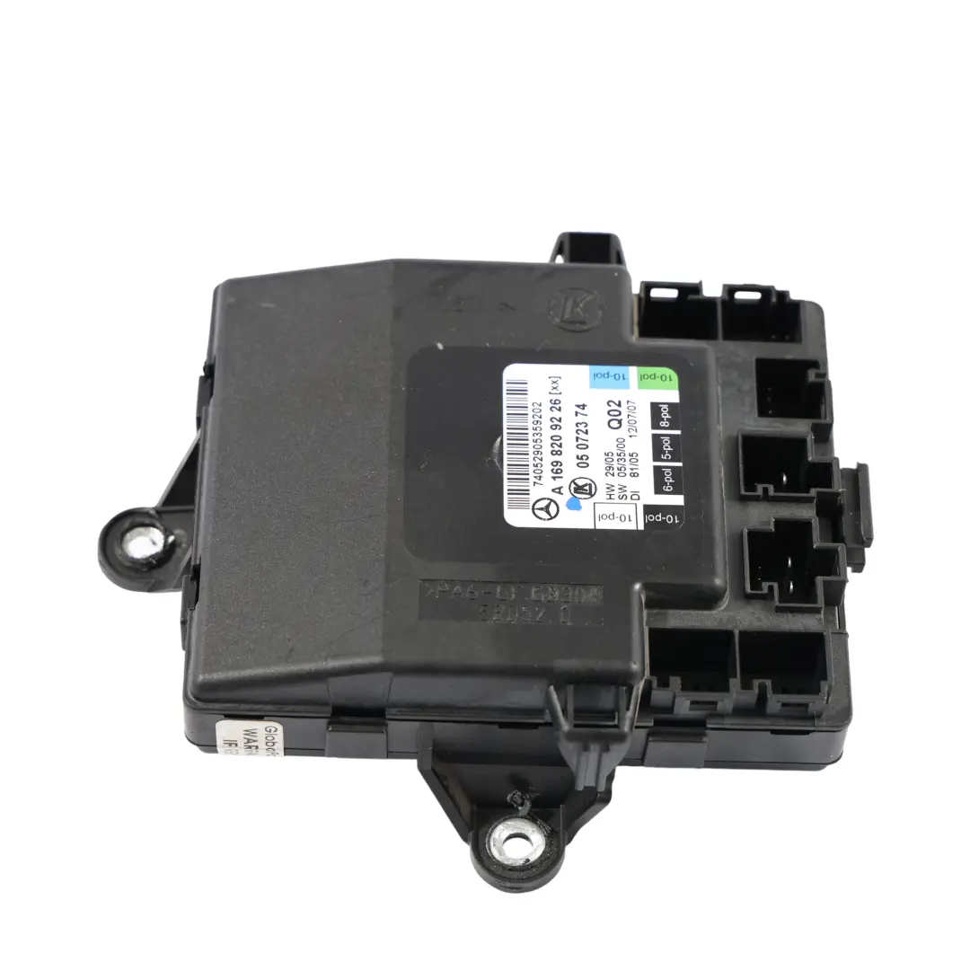 Módulo Control Puerta Mercedes W169 W245 Unidad Relé Trasera Derecha para con número de pieza A1698209226 Módulo Control Puerta Mercedes W169 W245 Unidad Relé Trasera Derecha - SKU A1698209226 - Número de pieza A1698209226