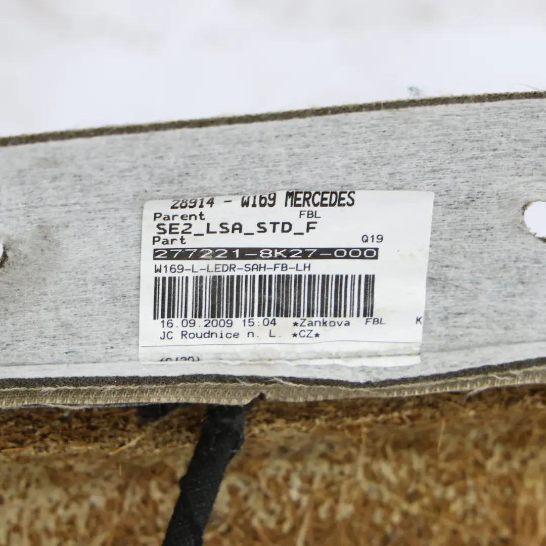 Oparcie Fotela Lewy Przód Grzany Skóra Beżowa do Mercedes W169 W245 o numerze A1699103747 Mercedes W169 W245 Oparcie Fotela Lewy Przód Grzany Skóra Beżowa - SKU A1699103747-6 - Numer Części A1699103747