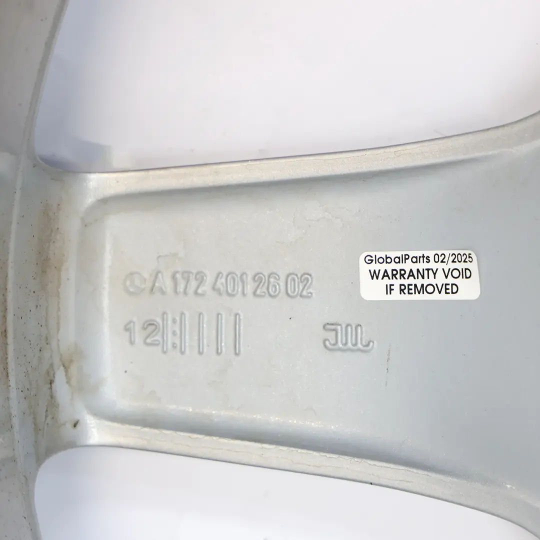 Mercedes SLK R172 AMG Front Silver Alloy Wheel Rim 18" 7,5J ET:42 - SKU A1724012602-3 - Part number A1724012602