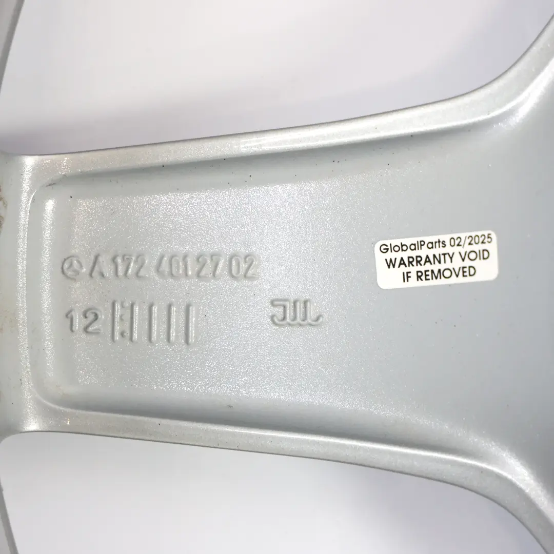 Mercedes R172 Rear Silver Alloy Wheel Rim 18" ET:36 8,5J 5 Spoke - SKU A1724012702-1 - Part number A1724012702