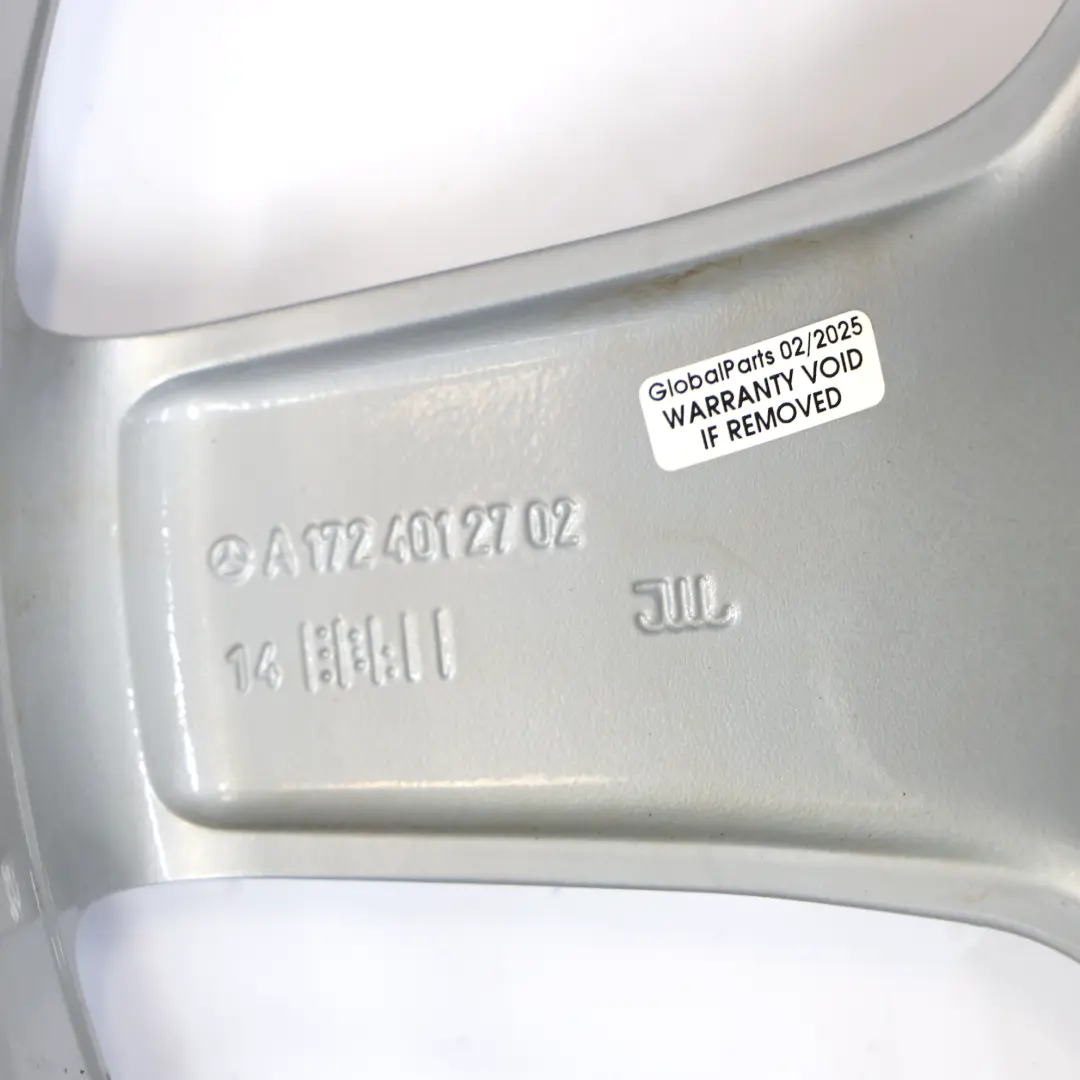 Mercedes R172 AMG Rear Silver Alloy Wheel Rim 18" ET:36 8,5J 5 Spoke - SKU A1724012702-2 - Part number A1724012702