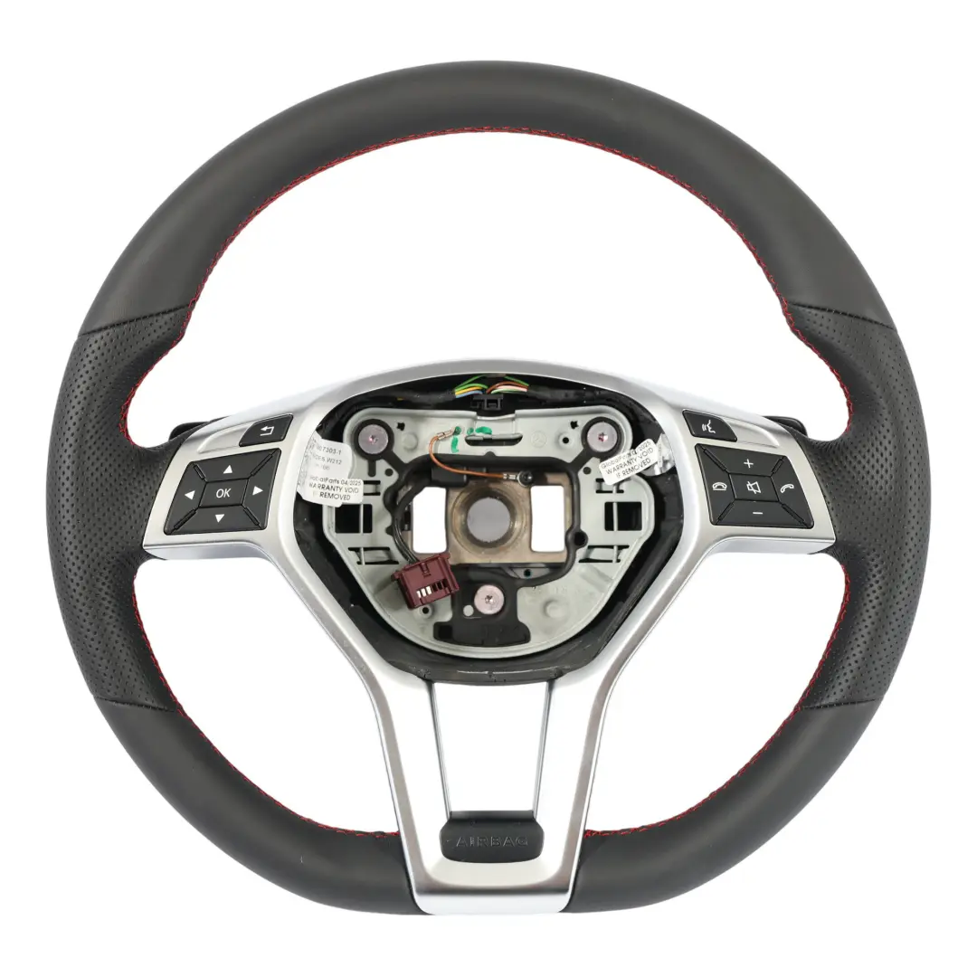  Steering Wheel Mercedes C207 W212 NEW Leather Sport Paddle Shift Red Threads - SKU A1724607303-1 - Part number A1724607303