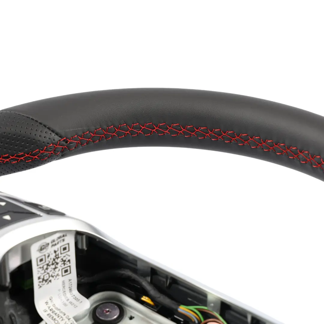  Steering Wheel Mercedes C207 W212 NEW Leather Sport Paddle Shift Red Threads - SKU A1724607303-1 - Part number A1724607303