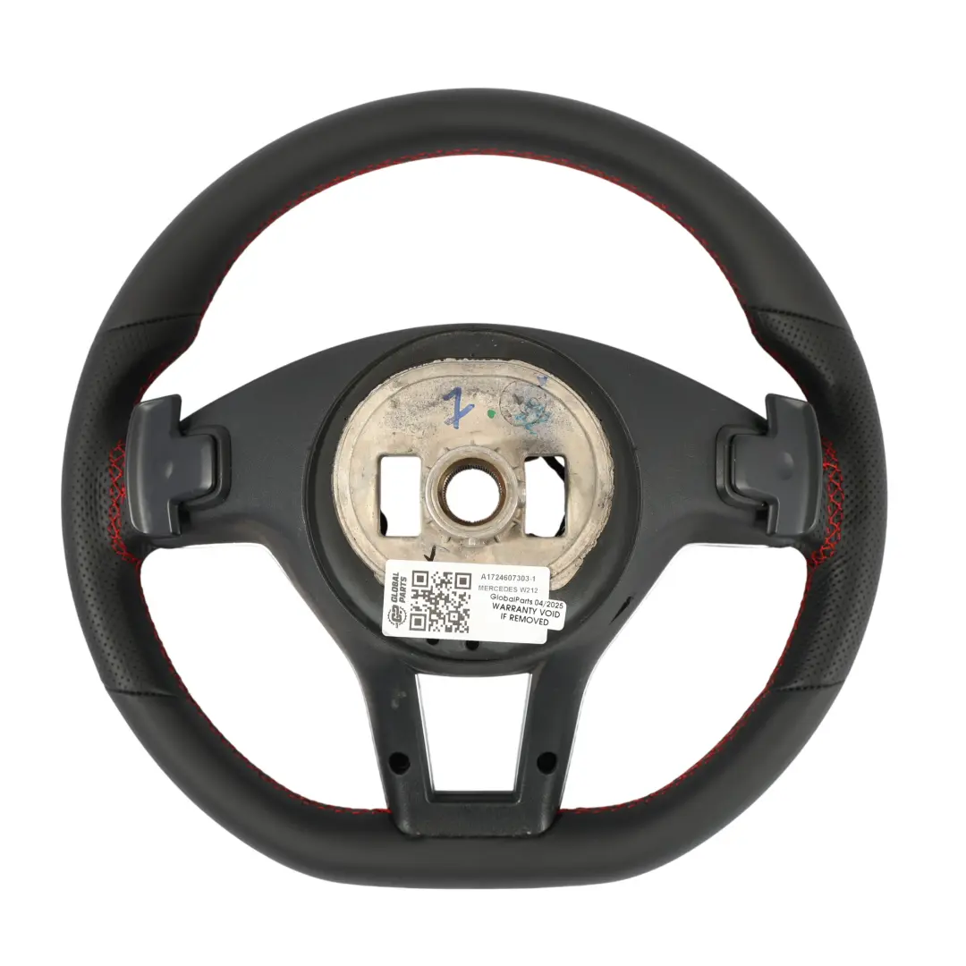  Steering Wheel Mercedes C207 W212 NEW Leather Sport Paddle Shift Red Threads - SKU A1724607303-1 - Part number A1724607303