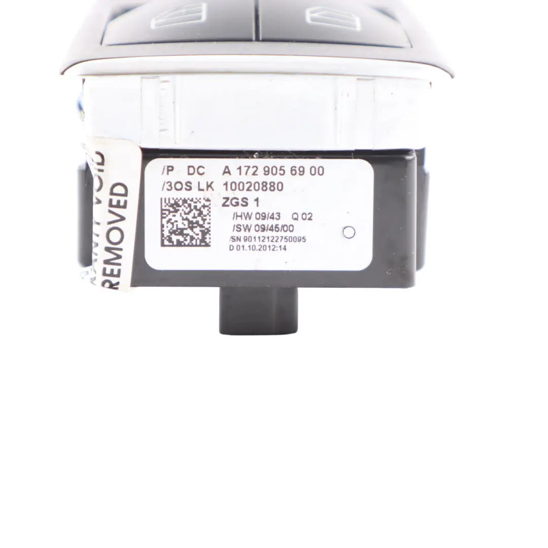 Mercedes W204 Cabrio Interruttore finestra pulsante porta conducente Power Fold - SKU A1729056900-1 - Numero di parte A1729056900