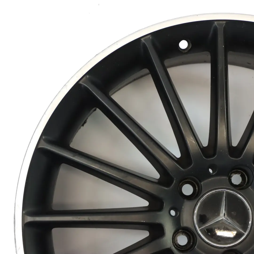 Alloy Rim 19" 16 Spoke ET:48 8J to Mercedes C117 W176 AMG Black Wheel with Part number A1764010502 Mercedes C117 W176 AMG Black Wheel Alloy Rim 19" 16 Spoke ET:48 8J - SKU A1764010502-2 - Part number A1764010502