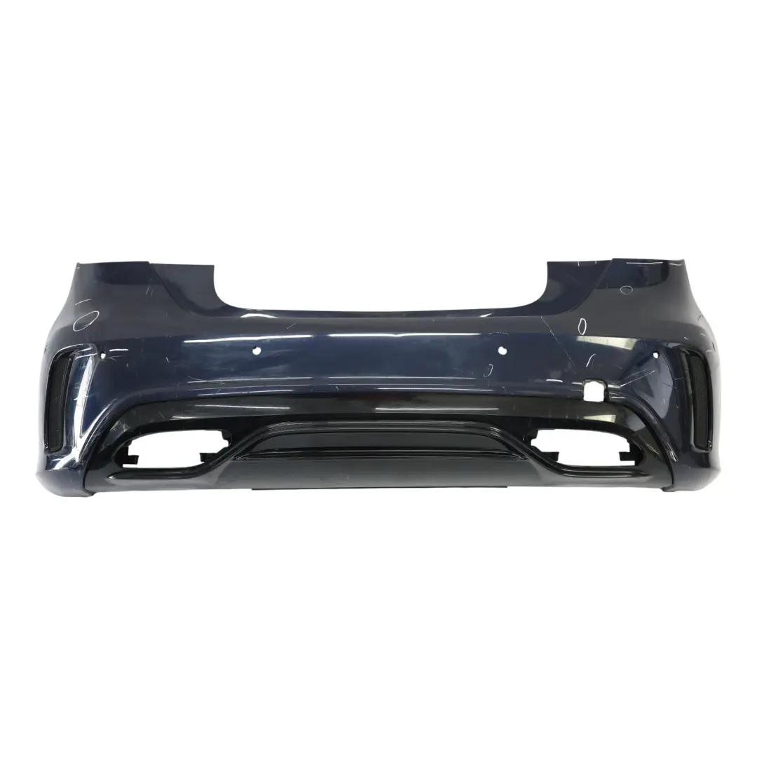 Bumper Mercedes W176 Trim Panel Cover AMG Cavansite Blue Metallic - 890 to Rear with Part number A1768800001 Rear Bumper Mercedes W176 Trim Panel Cover AMG Cavansite Blue Metallic - 890 - SKU A1768800001-CVB - Part number A1768800001