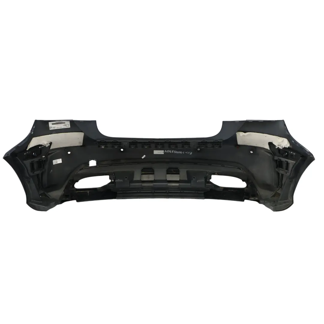 Bumper Mercedes W176 Trim Panel Cover AMG Cavansite Blue Metallic - 890 to Rear with Part number A1768800001 Rear Bumper Mercedes W176 Trim Panel Cover AMG Cavansite Blue Metallic - 890 - SKU A1768800001-CVB - Part number A1768800001