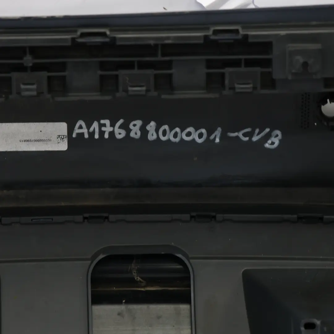 Bumper Mercedes W176 Trim Panel Cover AMG Cavansite Blue Metallic - 890 to Rear with Part number A1768800001 Rear Bumper Mercedes W176 Trim Panel Cover AMG Cavansite Blue Metallic - 890 - SKU A1768800001-CVB - Part number A1768800001