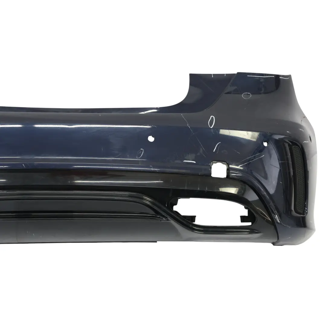 Bumper Mercedes W176 Trim Panel Cover AMG Cavansite Blue Metallic - 890 to Rear with Part number A1768800001 Rear Bumper Mercedes W176 Trim Panel Cover AMG Cavansite Blue Metallic - 890 - SKU A1768800001-CVB - Part number A1768800001