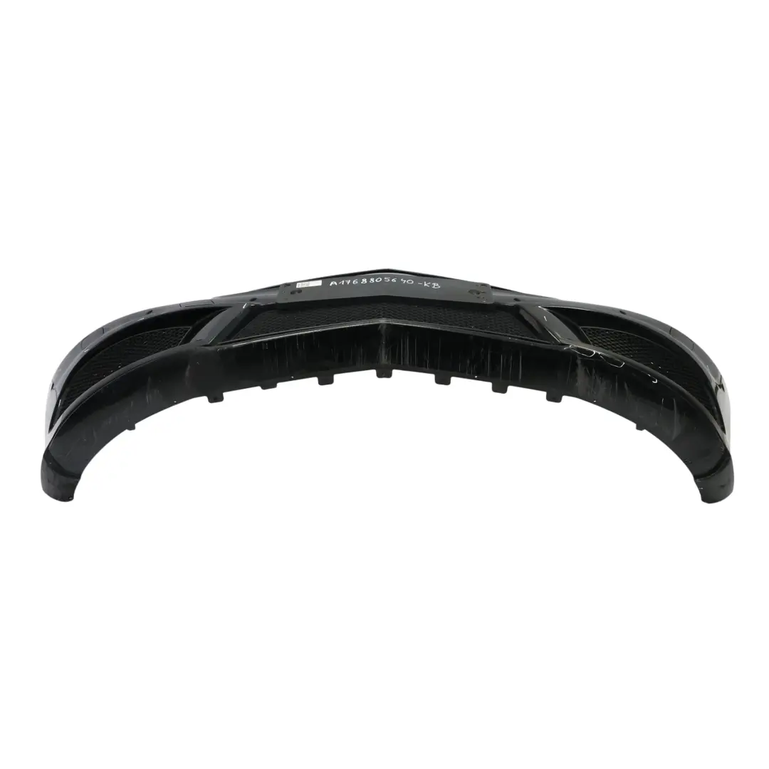 Front Bumper Mercedes W176 AMG Trim Panel Kosmos Cosmic Black Metallic - 191 to with Part number A1768805640 Front Bumper Mercedes W176 AMG Trim Panel Kosmos Cosmic Black Metallic - 191 - SKU A1768805640-KB - Part number A1768805640