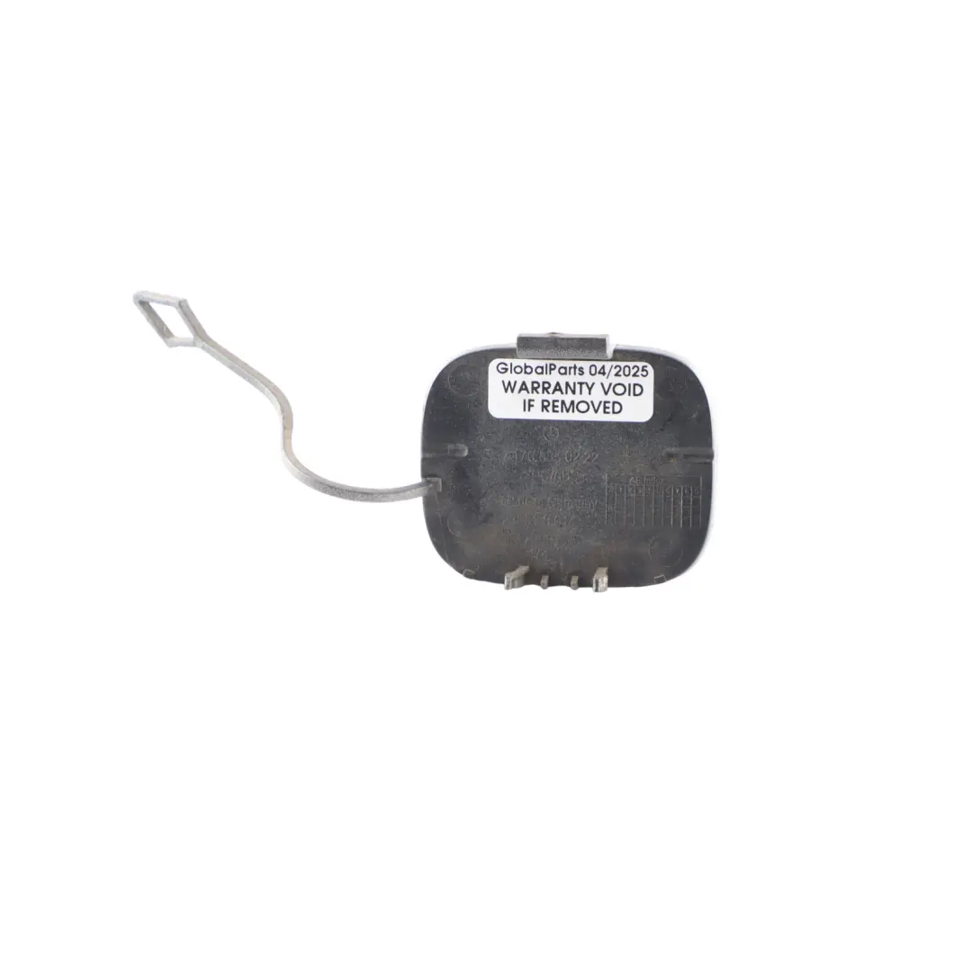 Bumper Flap Towing Eye Cover Polar Silver 761 to Mercedes W176 Rear with Part number A1768850222 Mercedes W176 Rear Bumper Flap Towing Eye Cover Polar Silver 761 - SKU A1768850222-PLS - Part number A1768850222