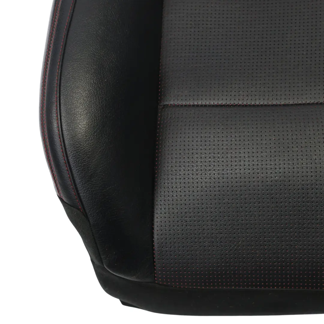 Front Left N/S Heated Black Leather Microfibre Red Accent to Mercedes W176 Seat with Part number A1769109501 Mercedes W176 Seat Front Left N/S Heated Black Leather Microfibre Red Accent - SKU A1769109501 - Part number A1769109501