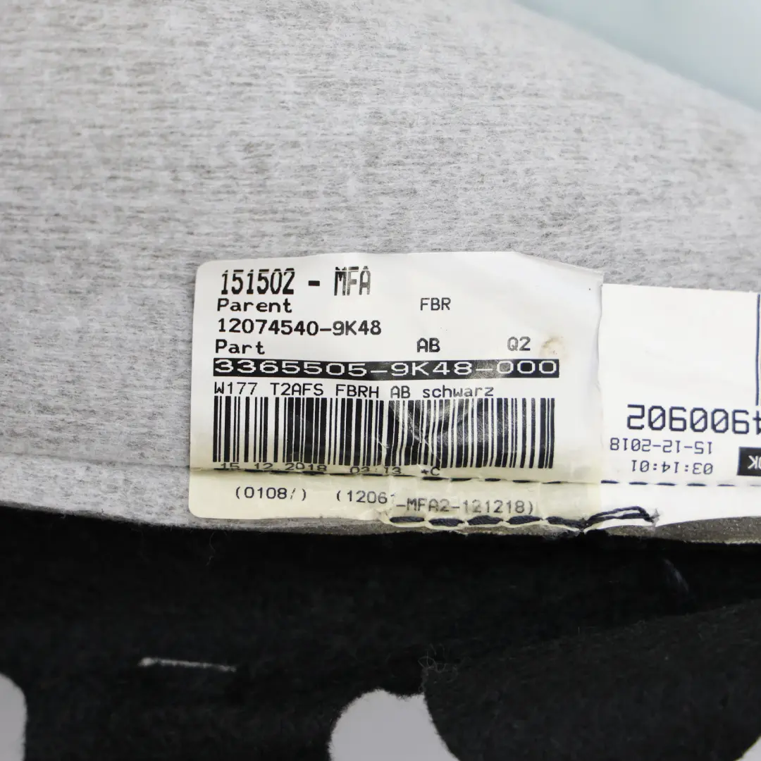 Housse Siège Avant Chauffante Dossier Droit En Tissu pour Mercedes W177 à propos du numéro de pièce A1779101002 Mercedes W177 Housse Siège Avant Chauffante Dossier Droit En Tissu - SKU A1779101002 - Numéro de pièce A1779101002