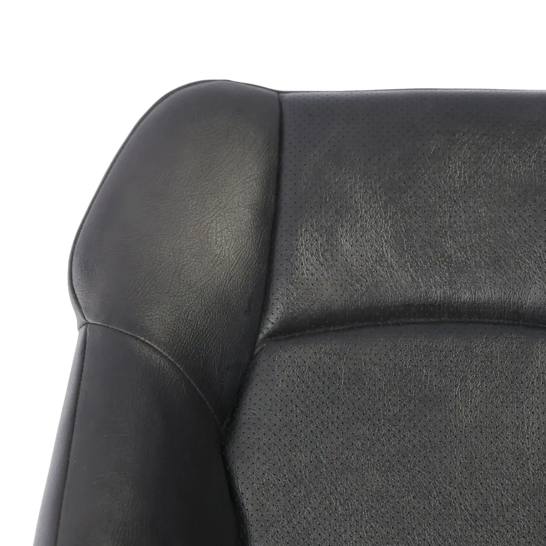 Mercedes W203 Seat Backrest Cover Front Left N/S Black Leather - SKU A2039105247 - Part number A2039105247