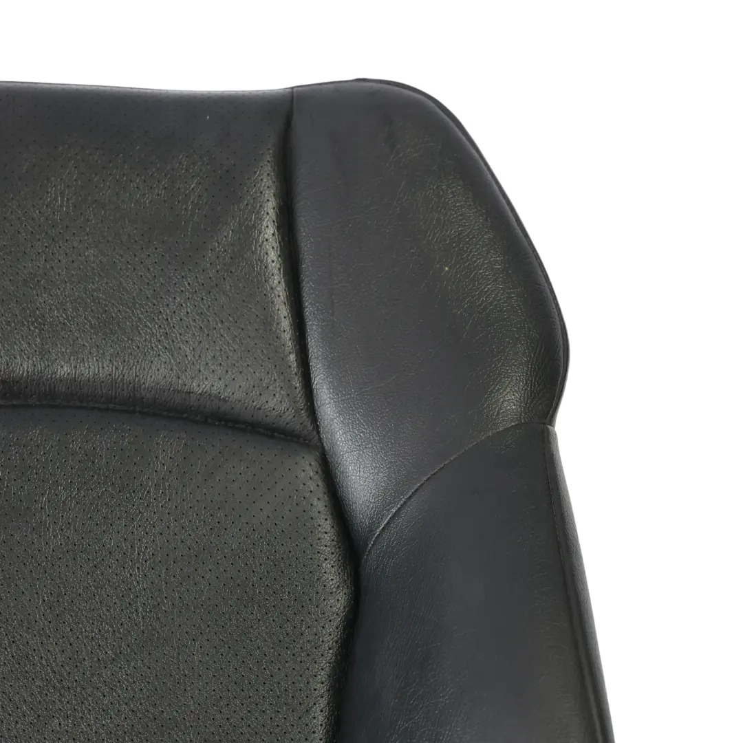 Mercedes W203 Seat Backrest Cover Front Left N/S Black Leather - SKU A2039105247 - Part number A2039105247