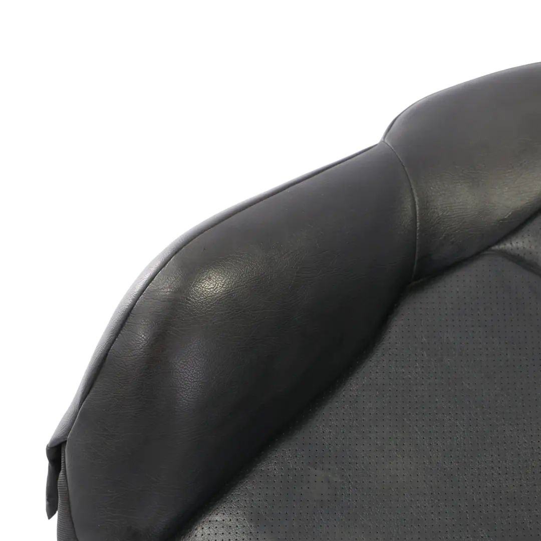 Mercedes W203 Seat Backrest Cover Front Left N/S Black Leather - SKU A2039105247 - Part number A2039105247
